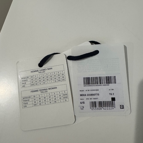 **NEW $2100 Moncler Black Moka Long Hooded Puffer Jacket 100% Authentic Size 2** - Picture 5 of 15